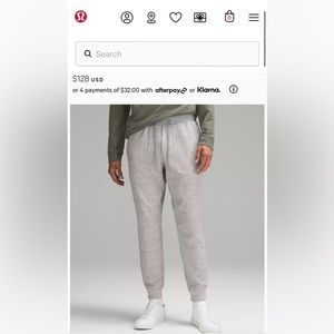 Lululemon At Ease Jogger Heathered Grey (M)